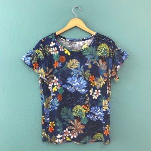 LOFT | Wildflower Ruffle Sleeve Tee